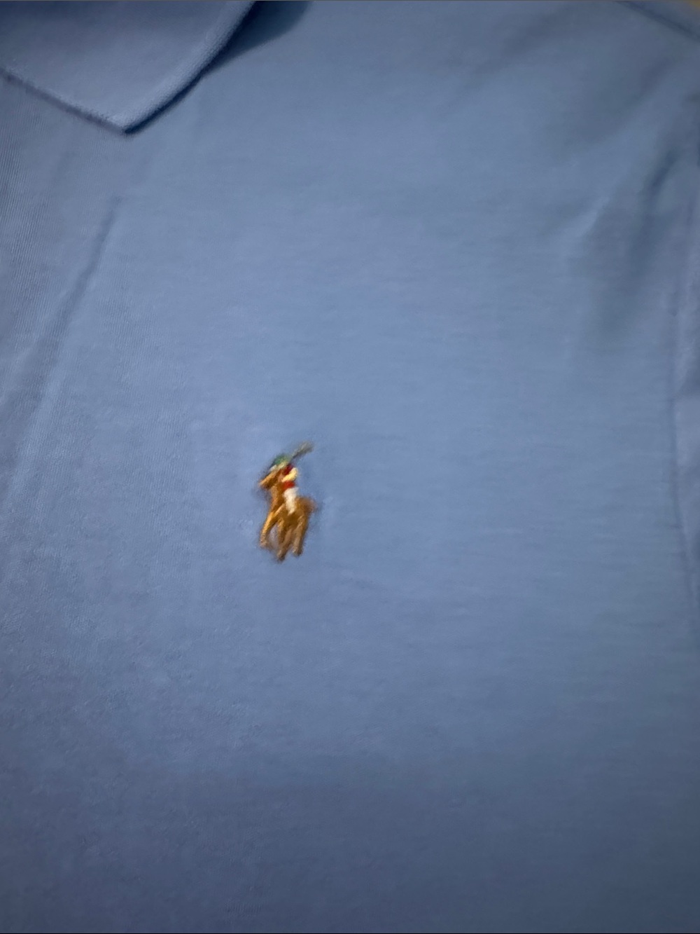 Boys Ralph Lauren Sky Blue Polo with Embroidered Pony size 14/16